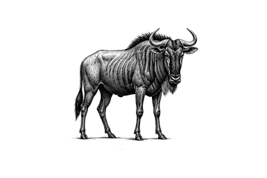 Wildebeest during the Great Migration in Tanzania