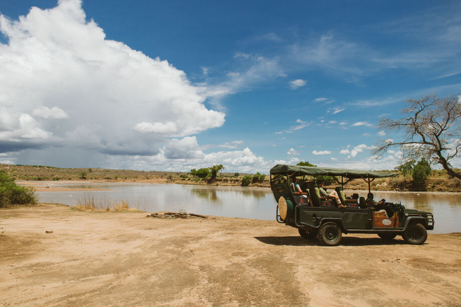 Open safari vehicle used for wildlife photography in selected Tanzanian national parks