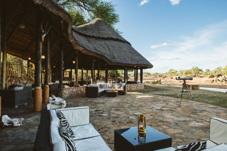 Ruaha River Lodge beside the Great Ruaha River in Ruaha National Park