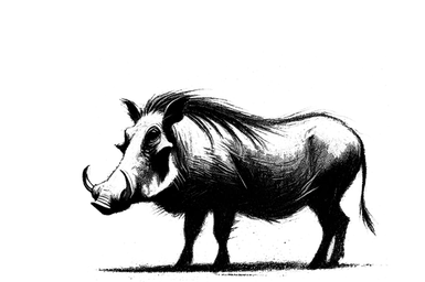 Warthog in the Ndutu area during a photographic safari in Tanzania