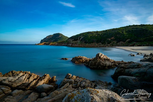 Winter on the beach in southern Sardinia calm and relaxing with no crowd