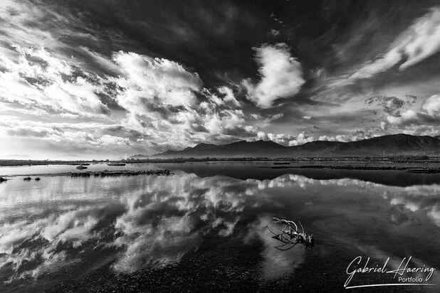 Southern Sardinia beaches in winter taken in Black and White